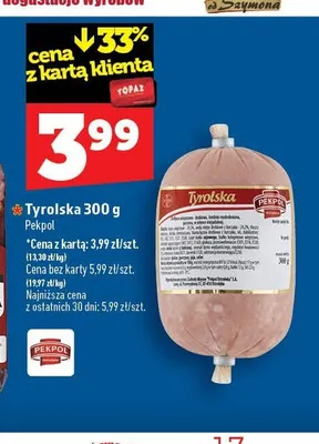 Tyrolska Pekpol promocja w TOPAZ