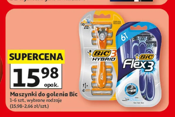 Maszynka do golenia Bic 3 Hybrid promocja w Auchan