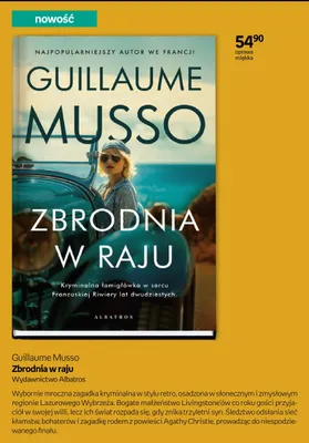 Książka Zbrodnia w raju Guillaume Musso promocja w Empik