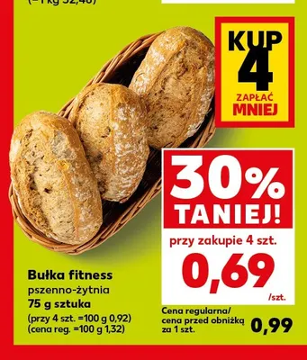 Bułka fitness pszenno-żytnia promocja w Kaufland