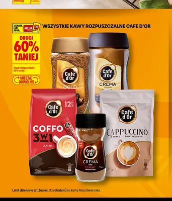 Kawa rozpuszczalna Cafe d'Or Crema o smaku czekoladowym promocja w Biedronka