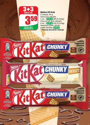 Baton Kit Kat Chunky promocja w Dino