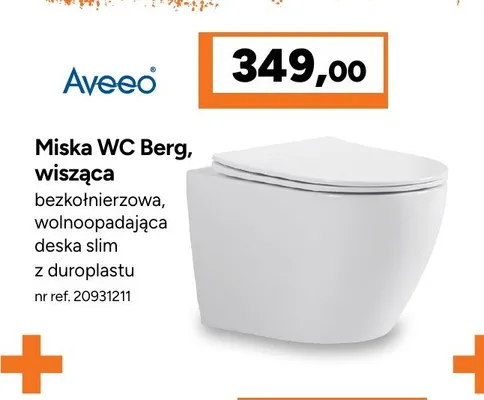Miska WC Berg wisząca Aveeo promocja w Bricoman