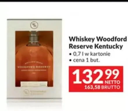 Whiskey Woodford Reserve Kentucky w kartonie promocja w Makro