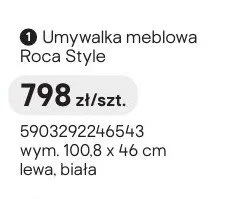 Umywalka meblowa Roca Style promocja w Castorama