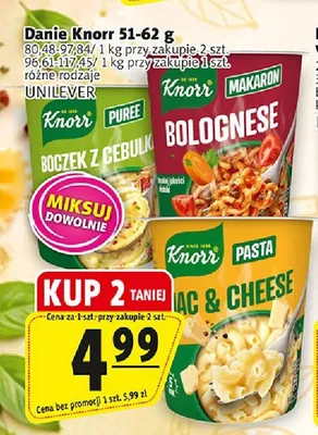 Danie makaron bolognese Knorr promocja w Prim Market