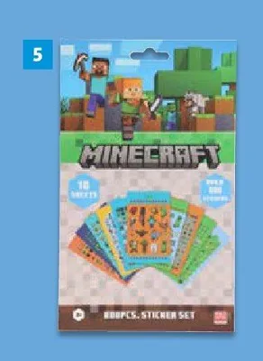 Zestaw naklejek Minecraft promocja w Lidl