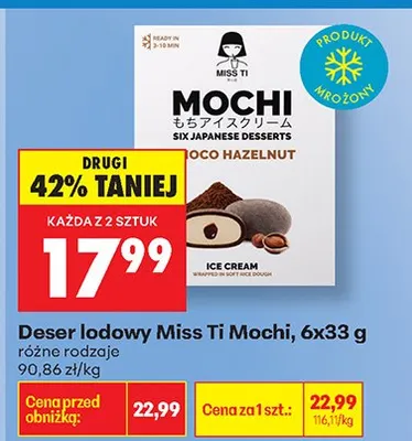 Deser lodowy Mochi, różne rodzaje promocja w Biedronka