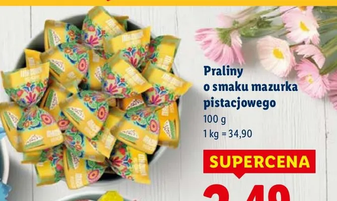 Praliny o smaku mazurka pistacjowego promocja w Lidl