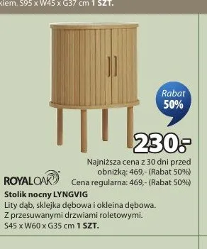 Stolik nocny ROYAL OAK LYNGVIG promocja w Jysk