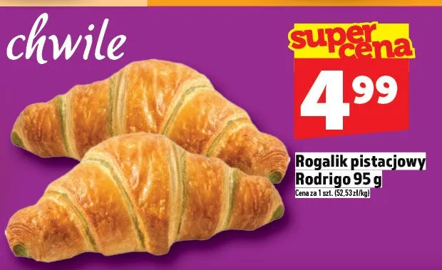 Rogalik pistacjowy Rodrigo 95g promocja w TOPAZ