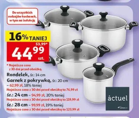 Garnek z pokrywką actuel śr. 28cm promocja w Auchan