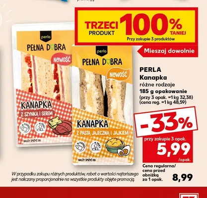 Kanapka z pastą jajeczną i jajkiem Perla Pełna Dobra promocja w Kaufland