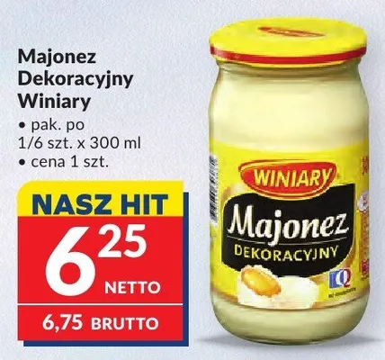 Majonez Dekoracyjny Winiary promocja w Makro
