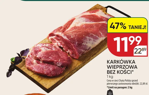 Karkówka wieprzowa bez kości promocja w Chata Polska