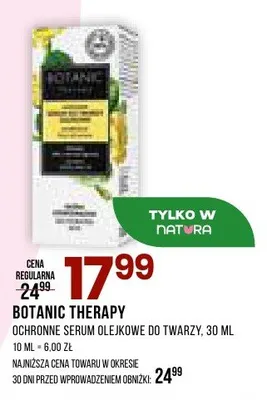 Serum Botanic Therapy odżywione serum olejkowe do twarzy promocja w Drogerie Natura