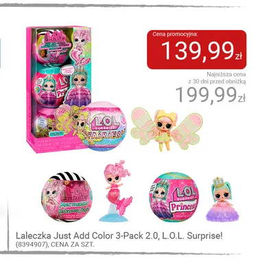 Laleczka Just Add Color 3-pak 2,0 l.O.L. Surprise! 8394907 promocja w Smyk
