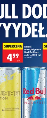 Napój energetyczny Red Bull bez cukru promocja w Biedronka