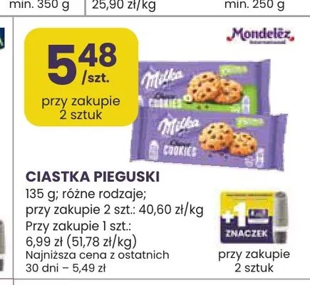 Ciastka Pieguski Milka Choco promocja w Stokrotka