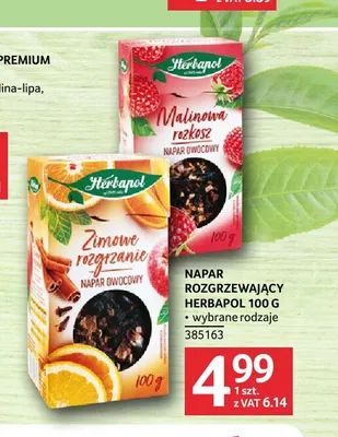 Napar rozgrzewający Herbapol Malinowa rozkosz promocja w Selgros