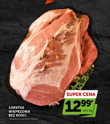 Łopatka wieprzowa bez kości promocja w Groszek
