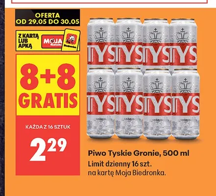 Piwo Tyskie Gronie promocja w Biedronka