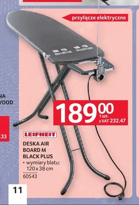 Deska Air Board M Black Plus Leifheit promocja w Selgros