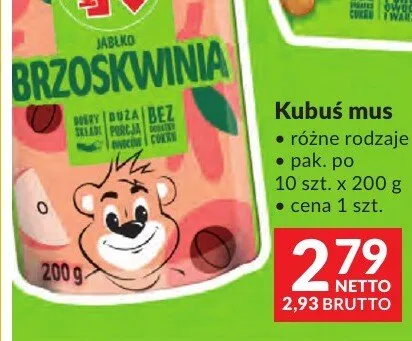 Mus Kubuś różne rodzaje promocja w Makro