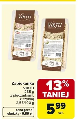 Zapiekanka VIRTU z pieczarkami, z szynką promocja w Carrefour Market