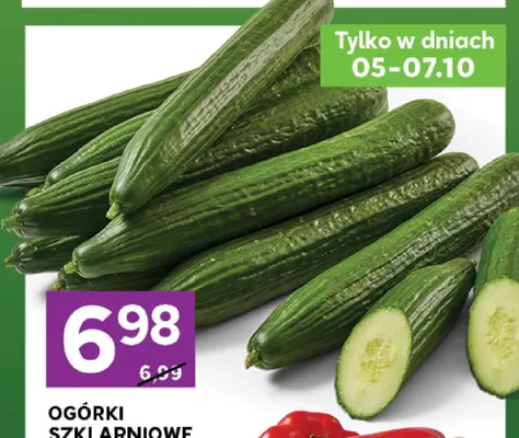 Ogórki szklarniowe promocja w Stokrotka