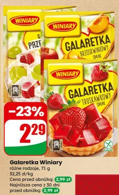 Galaretka Winiary brzoskwiniowy smak promocja w Dino