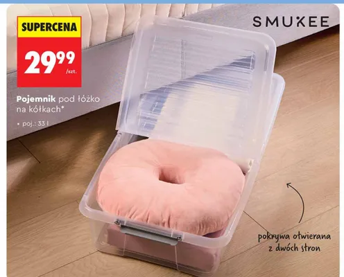 Pojemnik pod łóżko na kółkach promocja w Biedronka