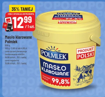 Masło klarowane Polmlek promocja w POLOmarket