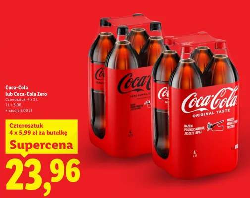 Napój gazowany 4-pak promocja w Lidl