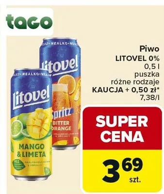 Piwo bezalkoholowe 0% puszka różne rodzaje promocja w Carrefour