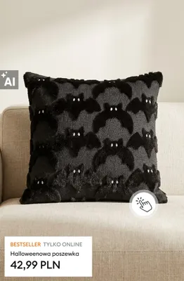 Halloweenowa poszewka promocja w Sinsay
