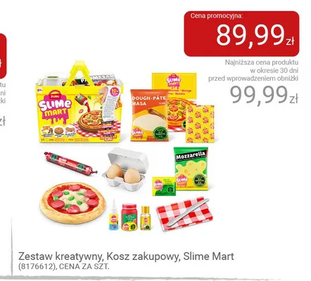 Zestaw kreatywny Kosz zakupowy Slime Mart promocja w Smyk