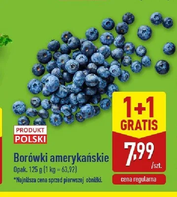 Borówki amerykańskie promocja w Aldi
