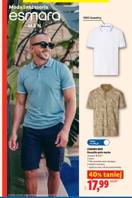 Koszulka polo męska Esmara Men promocja w Lidl