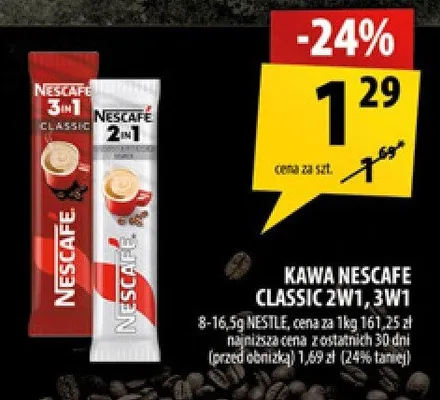 Kawa Nescafe Classic 2w1, 3w1 promocja w Arhelan