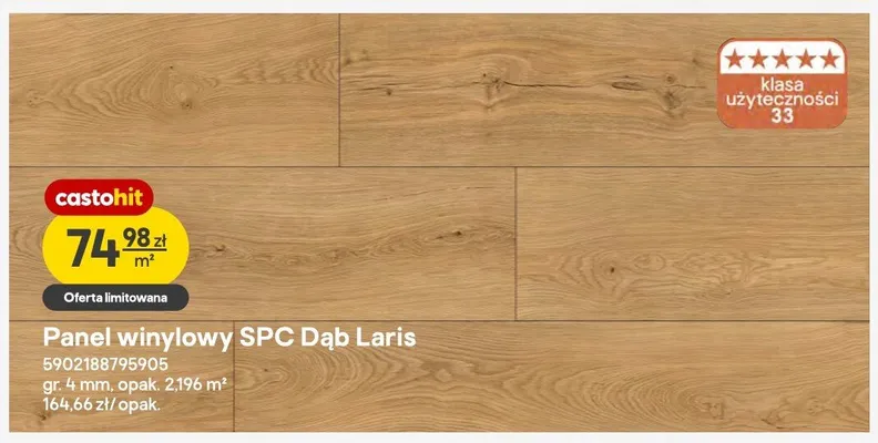 Panel winylowy SPC Dąb Laris promocja w Castorama