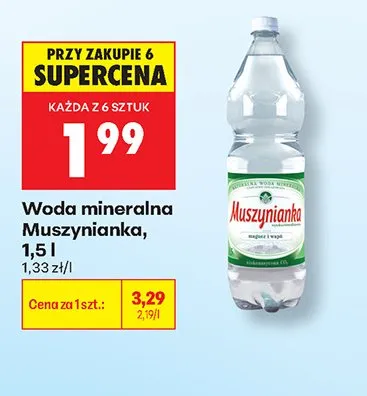 Woda mineralna Muszynianka promocja w Biedronka