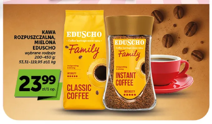 Kawa rozpuszczalna Eduscho Family Instant Coffee promocja w Euro Sklep