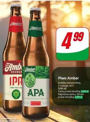 Piwo Amber IPA promocja w Dino