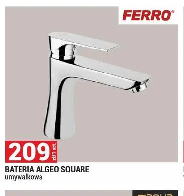 Bateria Algeo Square umywalkowa Ferro promocja w Merkury Market