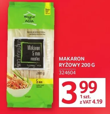 Makaron ryżowy House of Asia promocja w Selgros