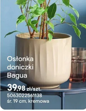 Osłonka doniczki Bagua kremowa promocja w Castorama