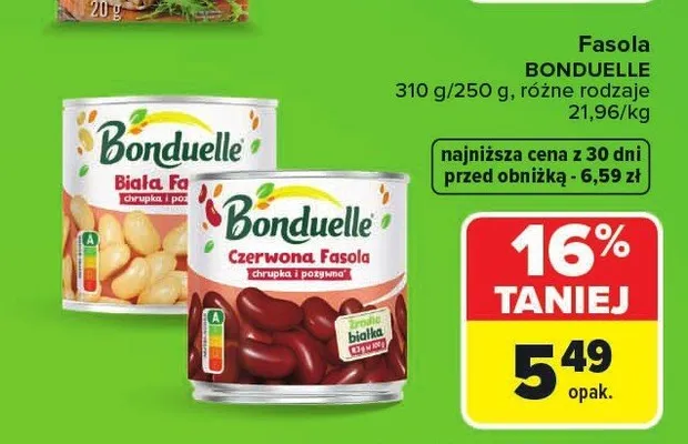Czerwona fasola Bonduelle promocja w Carrefour