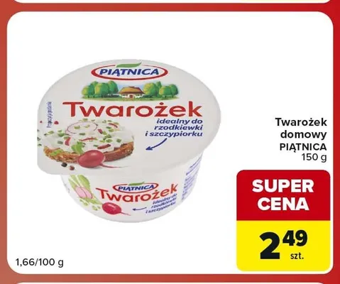 Twarożek domowy Piątnica promocja w Carrefour Market