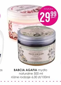 Mydło naturalne Babcia Agafia promocja w Drogerie Jasmin